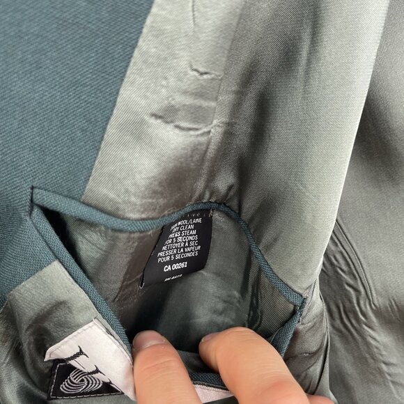 Henley Canada Green Wool Double Breasted Suit Jacket Men’s 40S + 34W Pants Set - Picture 13 of 16